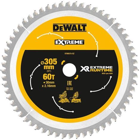 DEWALT XR FlexVolt Mitre Saw Blade 305 x 30mm x 60T DEWDT99575QZ