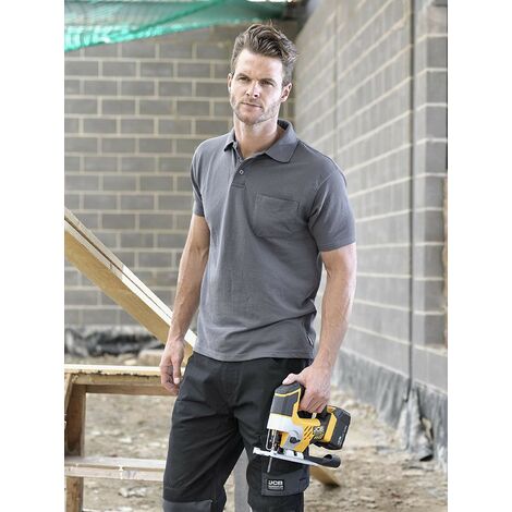 Grey polo shirt outlet workwear