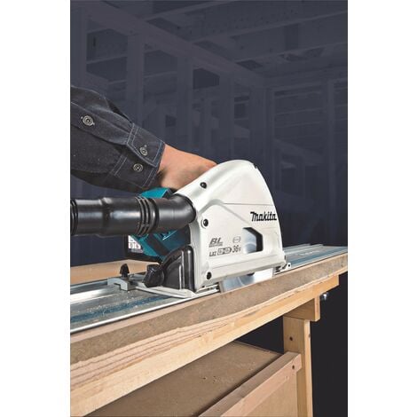 Makita DSP600Z 36v Twin 18v Brushless Plunge Cut Circular Saw 1x 1m Guide Rail