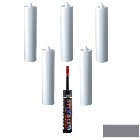 Everbuild Stixall Sealant and Adhesive Grey 300ml Size Pack of 6