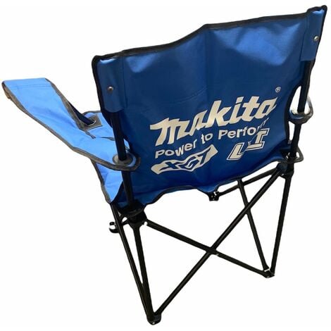 Makita LXT XGT Blue Folding Camping Chair Outdoor Garden Beach Fishing + Bag