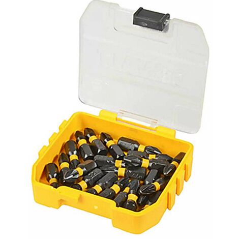 Dewalt Toughcase Extreme Torsion 107 Screwdriver Flat Spade Brad Point Bit Set