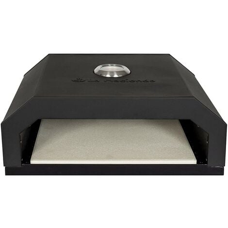 La Hacienda 56293 BBQ Outdoor Pizza Oven Black Firebox For Gas Or Charcoal