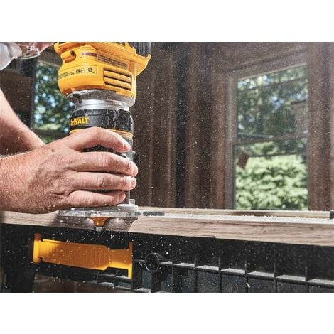 Dewalt DCW604N 18v XR Brushless Router Trimmer + Plunge Base + DCS334N ...