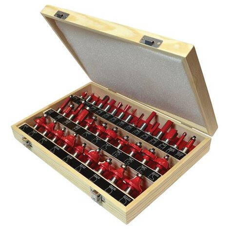 Faithfull FAIRBS35 Carbide Router Bit Set of 35 TCT 1/2in Shank (1/5)