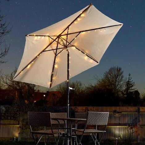 Smart Garden Solar Parasol Umbrella String Lights 72 LEDs Multi