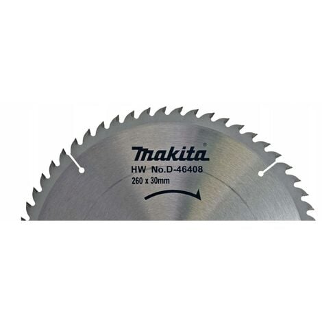 Makita D-46408 Circular Saw Blades 260 30 x 60 Teeth Fine Cut Table ...