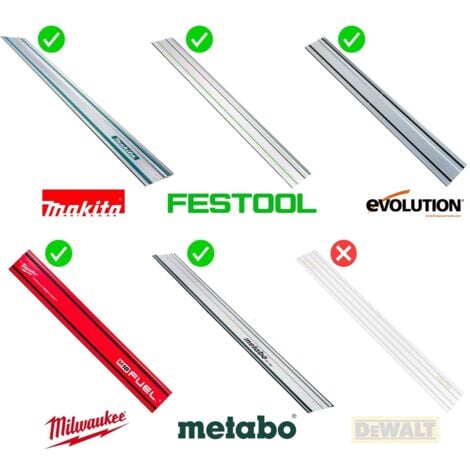 Aluminum Plunge Saw Guide Rail 1.5m 1500mm 59"" - Suits Makita Festool Milwaukee