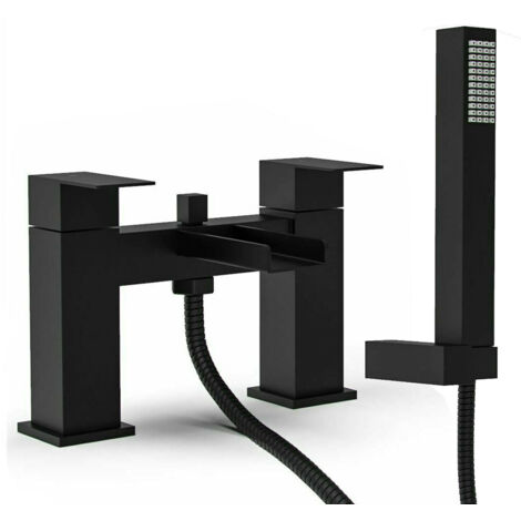 Black Waterfall Bath Shower Mixer (1/2)