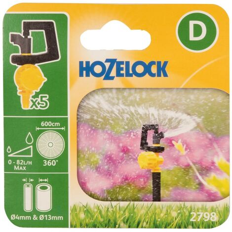 5 x Hozelock 2798 360 Degree Mini Water Sprinkler Micro Irrigation Auto Watering (1/5)