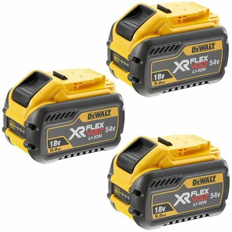Dewalt DCB547 18v / 54v XR FLEXVOLT 9.0ah Battery DCB547-XJ - 3 Pack Flex Volt (1/3)