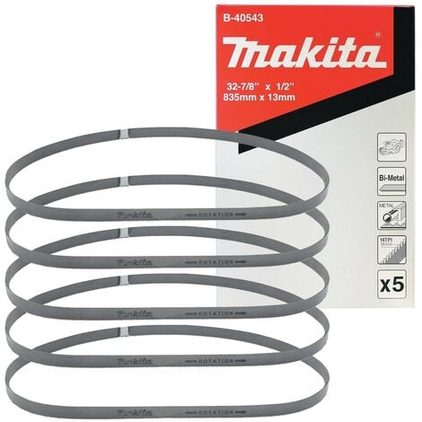 Makita B-40543 Bandsaw Blades 5 Pack 835mm X 13mm 14TPI DPB181 DPB182 ...