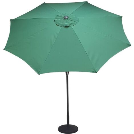 Signature Weave 3m Round Table Parasol Sun Shade Umbrella Green Canopy (1/4)