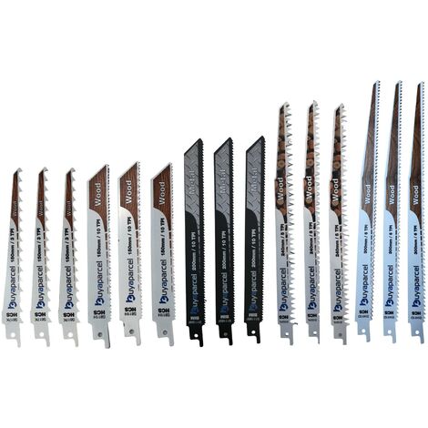 Reciprocating Sabre Saw Blade Set 15 Piece Recip Fast Cut - Makita Dewalt Bosch (1/5)