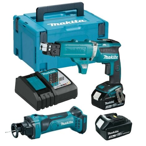 Makita DFS452 18v Brushless Collated Autofeed Drywall Screwdriver Drywall Cutter