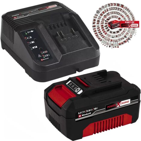 Einhell 18v Power X-Change PXC Starter Kit - 1x 3.0Ah Battery + 3ah Fast Charger (1/5)