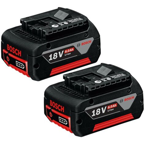 2x Bosch 18v 6Ah Li-ion COOLPACK Battery Lithium Ion Cordless 6.0ah 18BLUE60