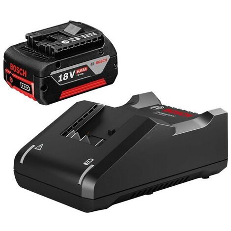 Bosch 18v Battery Starter Set 1 x 6.0ah Lithium Battery + GAL18V40 Fast Charger (1/3)