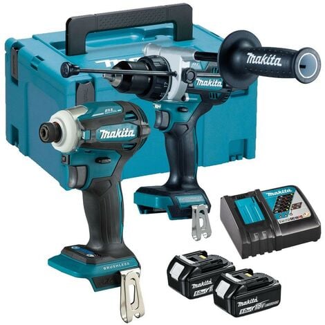 Makita 18V DLX2455TJ Lithium Brushless Kit DHP486 Drill + DTD172 Impact 5.0ah