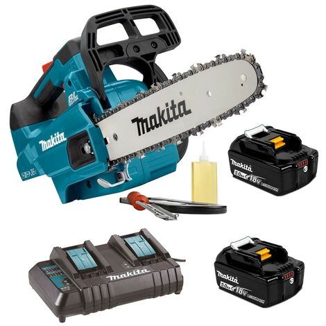 Makita DUC306CT2 Twin 18v / 36v LXT Cordless Lithium Ion Chainsaw 300mm 2x 5.0ah