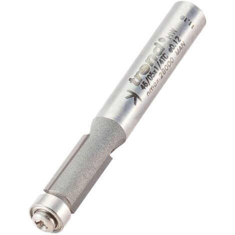 Trend 46/05X1/4TC 1/4"" 6.3mm x 12.7mm Bearing Guided Trimmer Router Bit Cutter