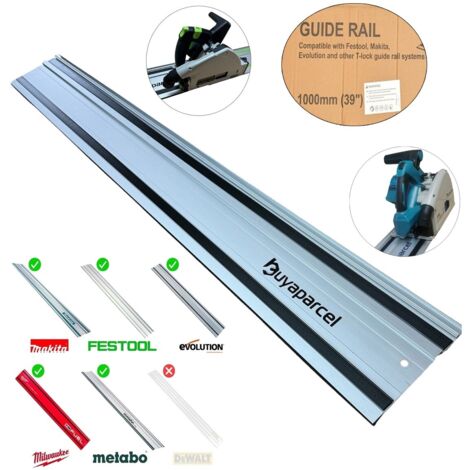 Aluminum Plunge Saw Guide Rail 1.0m 1000mm 39"" - Suits Makita Festool Evolution