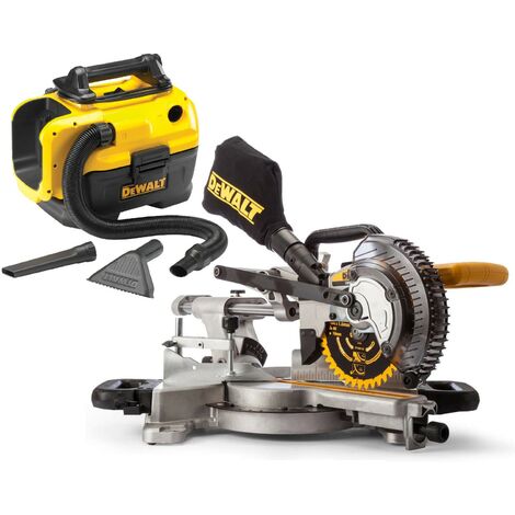 Dewalt DCS365N 18v Cordless XPS 184mm Mitre Saw XPS Bare + DCV584L Vacuum (1/4)