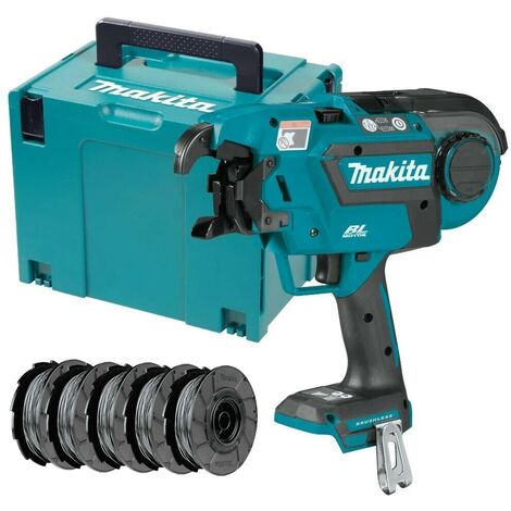 Makita DTR180ZJ 18v LXT Cordless Brushless Rebar Tying Tool Makpac Case + 5 Sets