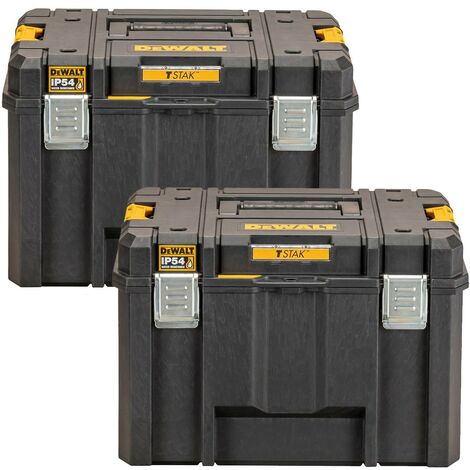 2x Dewalt DWST83346-1 TSTAK 2.0 VI Deep Tool Storage Case Heavy Duty 23L No Tote (1/4)