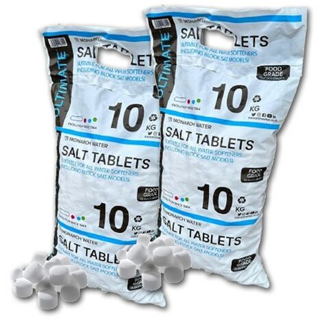 X2 Monarch Ultimate Water Softener Salt Pillow Tablets 10kg Bag Food ...