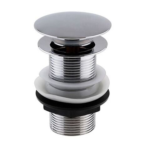KeyPlumb Bathroom Pop Up Click Clack Basin Sink Metal Unslotted Clicker Waste
