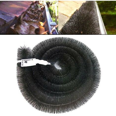 6 x Hedgehog Gutter Brush Guard 100mm Black 4m Clean Leaf & Debris Free 24m (1/3)