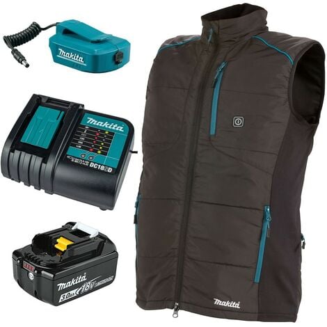 Makita DCV202ZXL LXT 18v Cordless Heated Vest Gilet Black Extra