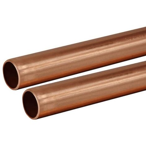 Copper Tube 22mm 2 x 1m Length BS EN1057 R250 British Copper Pipe 2000mm 200cm
