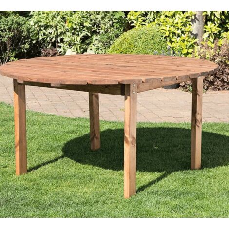 Charles Taylor Wooden Medium Round Garden Dining Table 6 Seater (1/2)