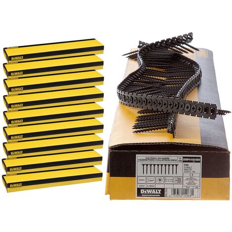 Dewalt 35mm x 3.5mm Fine Thread Collated Screws X 10,000 Fits DCF620 Makita Fein (1/4)