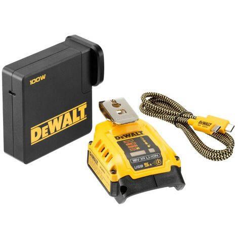 Dewalt DCB094K 18v USB Port Fast Battery Charger 15Min 240v Powerbank + Cable