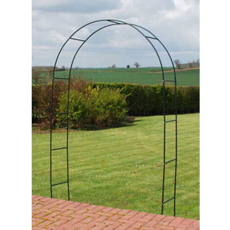Kingfisher WARCH Decorative Garden Black Metal Arch 2.4m Pergola Plant Support (1/7)