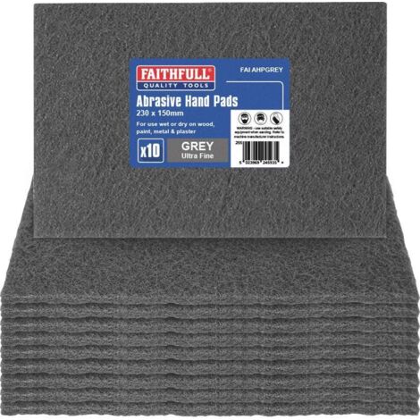 Faithfull Hand Pad Grey Ultra Fine 230 x 150mm 10 FAIAHPGREY (1/2)