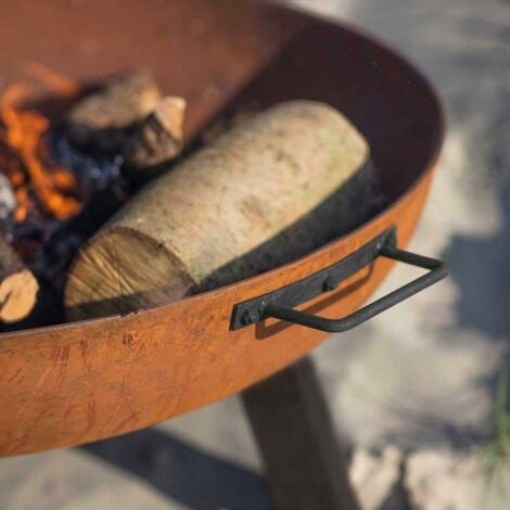 Garden Trading Foscot Medium Round Fire Pit Basket Bowl Outdoor Heater
