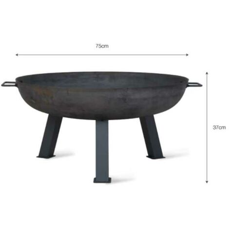 Garden Trading Foscot Medium Round Fire Pit Basket Bowl Outdoor Heater