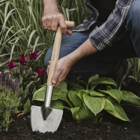 Kent & Stowe Stainless Steel Perennial Spade Border Plants Heavy Duty Ash Handle