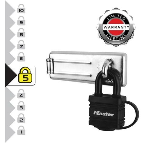 Master Lock 7804EURD Weather Tough Black Finish 40mm Padlock MLK7804
