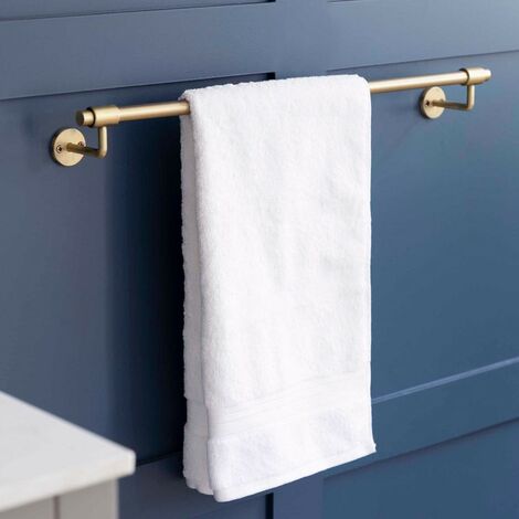 Novello Antique Brass Bathroom Small Metal Iron Towel Rail Bar Holder Gold