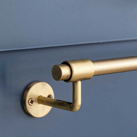 Novello Antique Brass Bathroom Small Metal Iron Towel Rail Bar Holder Gold