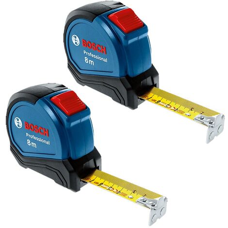 2x Bosch Professional 5m Metric Tape Measure 1600A016BH Pro Flexible Stop Button (1/5)
