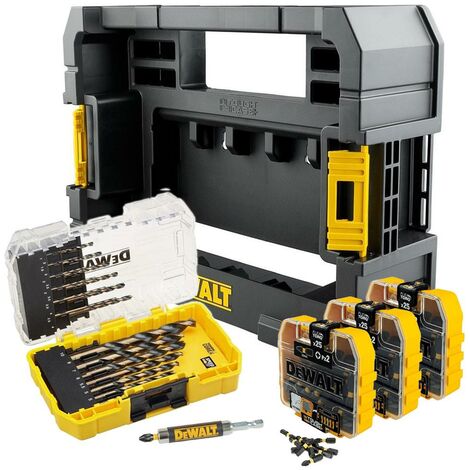 Dewalt 100 Piece Black Gold Drill Screwdriver Bit Set + Tough Case TStak Caddy