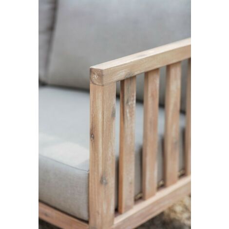 Garden Trading Porthallow Corner Sofa Seat Chair Coffee Table Set Wooden Acacia