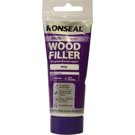 Ronseal Multipurpose Wood Filler Tube White 100g RSLMPWFW100G