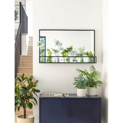 Garden Trading Sapperton Indoor Mirror Bathroom Hallway Shelf 60x100cm Black (1/3)